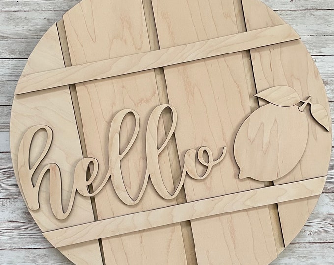 DIY Hello Lemon Paint Your Own Sign Kit | Lemon Summer Sign | DIY Summer project idea | Gift for mom