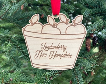 Apple Basket Ornament | Personalized Apple Ornament | Apple Picking Memory