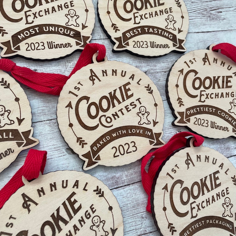 Cookie Exchange Party Favor 2024 Cookie Swap Party Favor Annual Cookie Exchange Ornament Prize Cookie Exchange Favor image 1