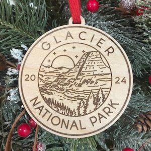 Glacier National Park Ornament | US Park Ornament | Christmas 2025 | Adventure Travel Ornament | National Park Souvenir