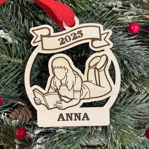 Reader 2026 Christmas Ornament | Personalized Reading Ornament | 2025 Christmas Bookreader