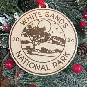 Ornament van het White Sands National Park | Amerikaans parkornament | Kerstmis 2025 | Avontuurlijke reisornament | Souvenir Nationaal Park
