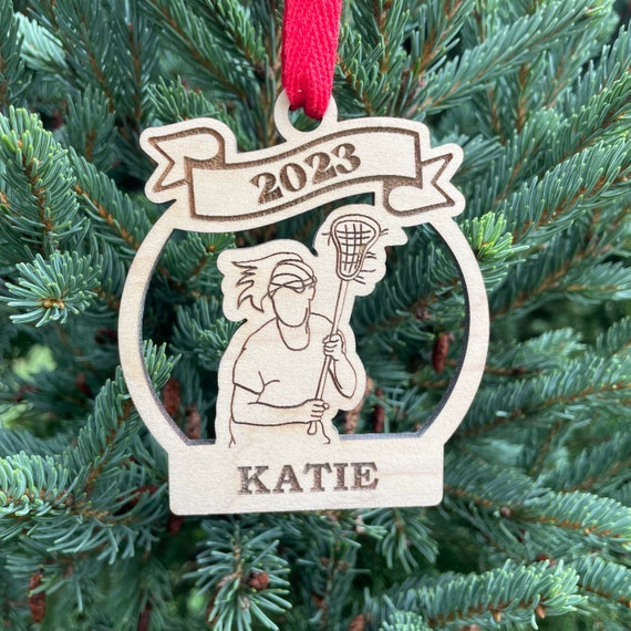 Lacrosse player christmas ornament Clearance