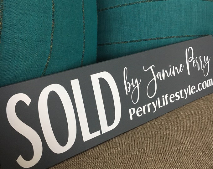 Sold by... Custom Realtor Marketing Sign | Realtor Props | Closing Day Sign | Realtor Sold Sign