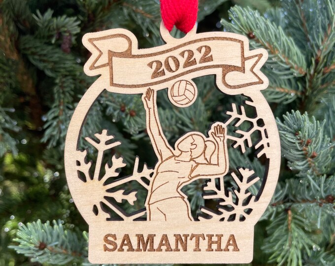 2022 Volleyball  Girl | Volleyball Player Christmas Ornament | Personalized Ornament  | 2022 Christmas