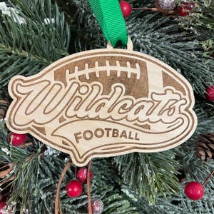 2025 Wildcats Football School Ornament | School Mascot Ornament | Wildcats Team Spirit Ornament | Custom School Ornament