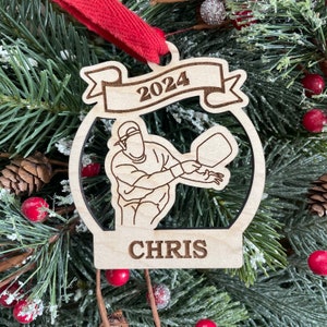 Pickleball Boy 2025 Pickleball Christmas Ornament | Personalized Pickle Ball Player  Ornament  | 2025 Christmas