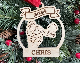 Pickleball Boy 2025 Pickleball Christmas Ornament | Personalized Pickle Ball Player  Ornament  | 2025 Christmas