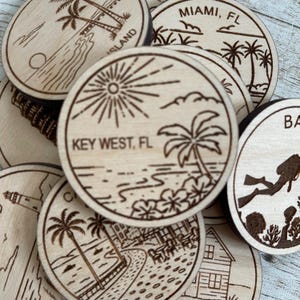 Key West Florida-reistoken of -magneet | Verzamelmunten voor staat, stad, bezienswaardigheid, nationale parken of land | Token voor reistracking