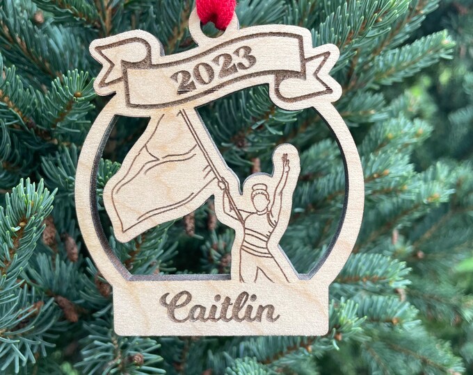 Colorguard 2024 Colorguard Christmas Ornament | Personalized Marching Band Colorguard Ornament  | 2024 Christmas