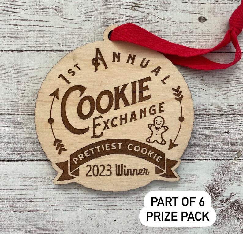 Cookie Exchange Party Favor 2024 Cookie Swap Party Favor Annual Cookie Exchange Ornament Prize Cookie Exchange Favor image 5