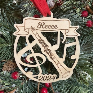 Clarinet 2025 Christmas Ornament | Personalized Clarinet Ornament  | 2025 Christmas