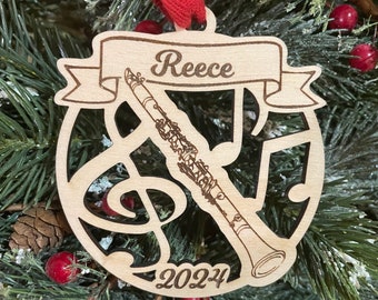 Clarinet 2025 Christmas Ornament | Personalized Clarinet Ornament  | 2025 Christmas