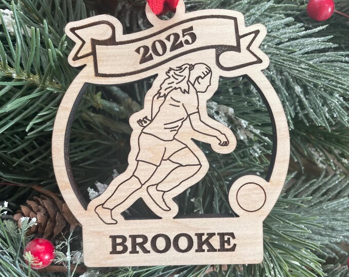 Soccer Girl Player 2025 Christmas Ornament | Personalized Soccer Ornament | Soccer Team Ornament | 2025 Christmas