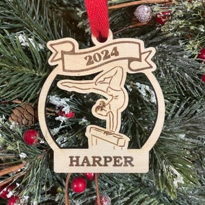 Gymnastics 2025 Christmas Ornament | Gymnast Christmas Ornament | Personalized Gymnastics Ornament  | 2025 Christmas