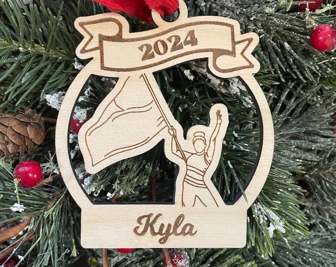 Colorguard 2025 Colorguard Christmas Ornament | Personalized Marching Band Colorguard Ornament  | 2025 Christmas