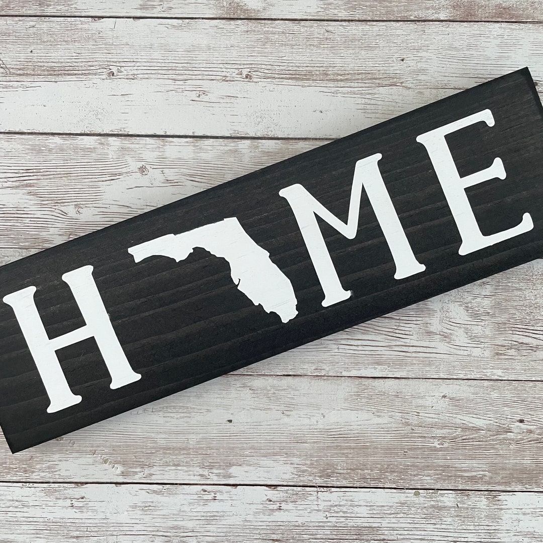 Florida Home Wood Sign | Housewarming Gift | Gallery Wall Decor ...