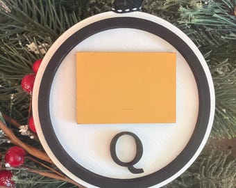Q Nautical Sailing Flag Ornament | Nautical Wedding Gift Tag | Personalized Sailing Flag Christmas Ornament | Sailing Gift Idea