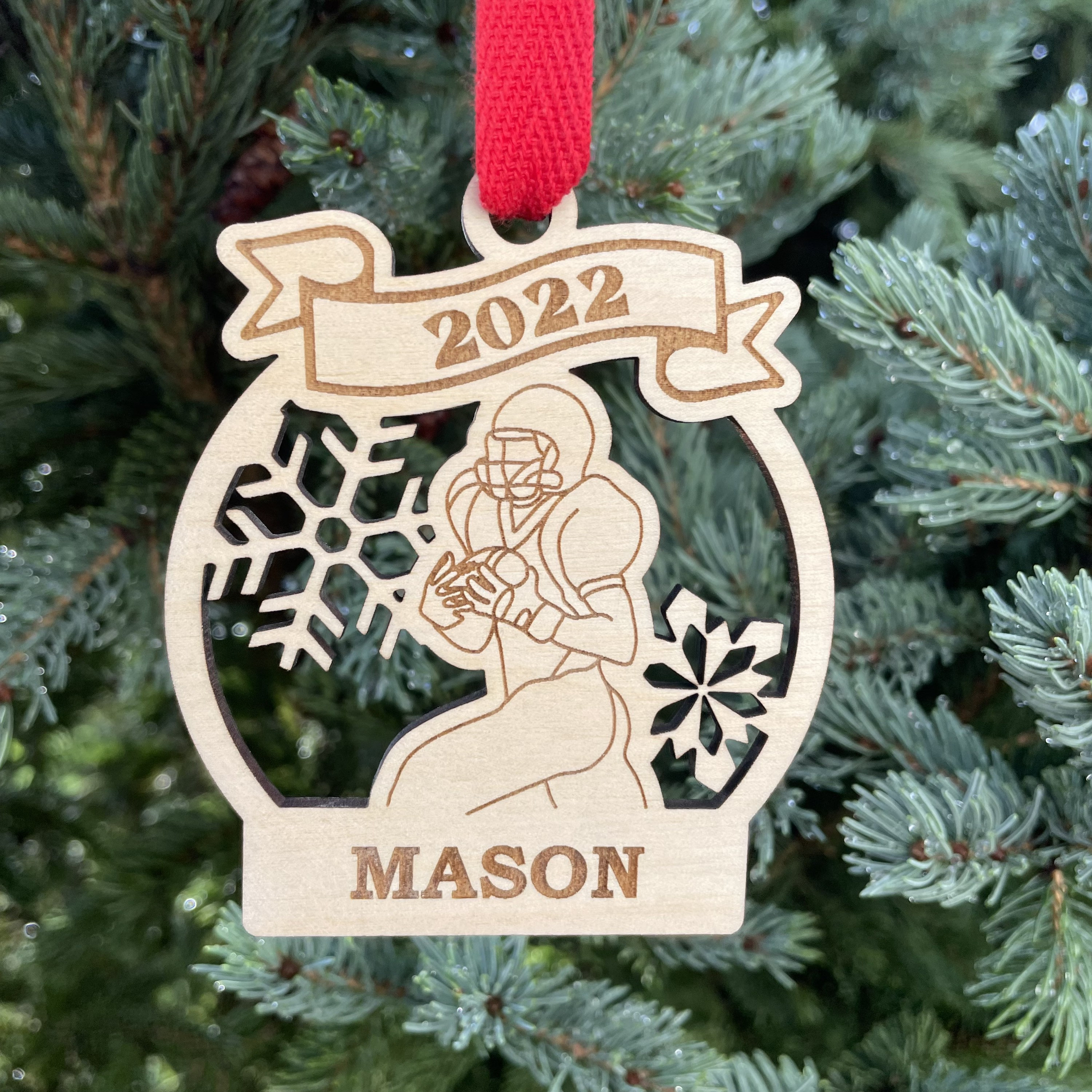 Football Player 2022 / 2023 Christmas Ornament Personalized Football