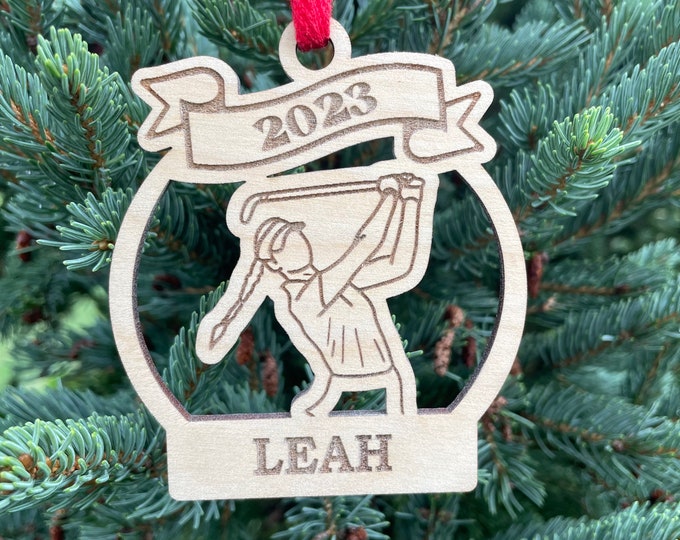 Golfing Girl 2024 Christmas Ornament | Personalized Golfing Ornament  | 2024 Christmas