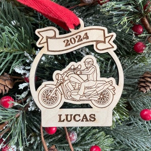 Motorcycle 2025 Ornament | Bike Rider Christmas Ornament | Personalized Motorcycle Ornament  | 2025 Christmas