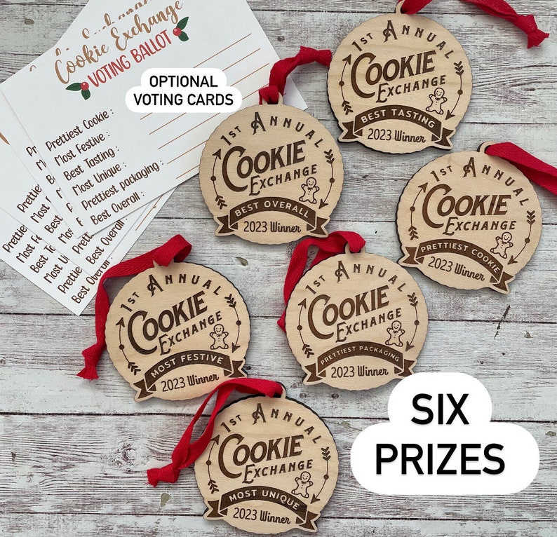 Cookie Exchange Party Favor 2024 Cookie Swap Party Favor Annual Cookie Exchange Ornament Prize Cookie Exchange Favor image 3