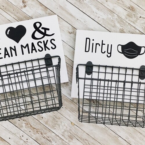 Clean Mask Basket Dirty Mask Storage Basket Family Mask Etsy