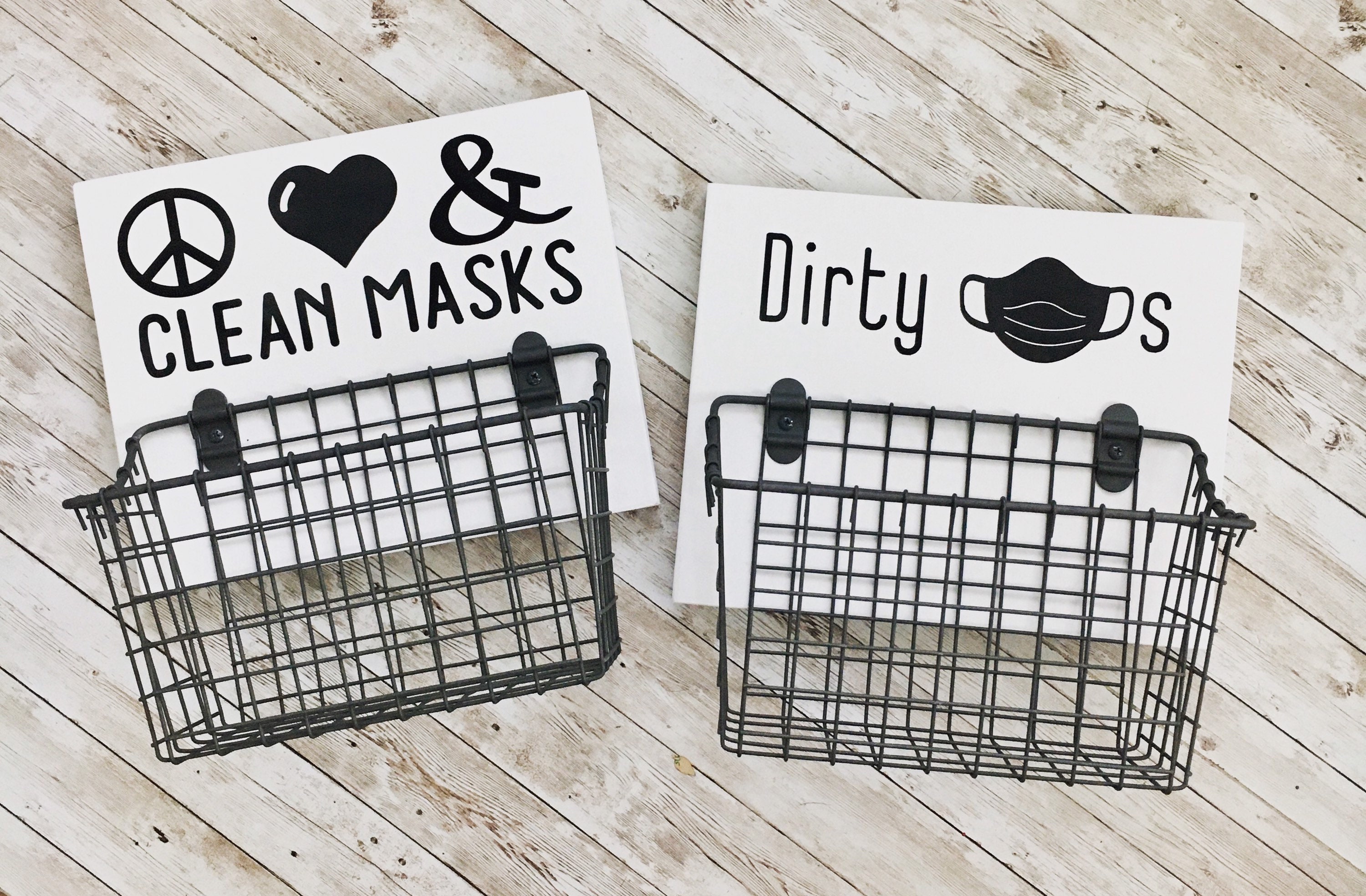 Clean Mask Basket Dirty Mask Storage Basket Family Mask Etsy