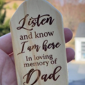 Memorial Wind Chime: Engraved Wooden Pendant, Bereavement Gift