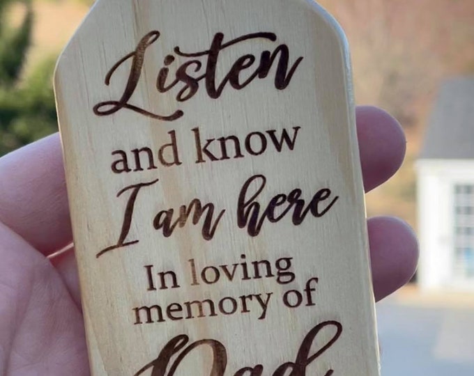 Memorial Wind Chime - Listen and know I am here - In loving memory of wind chime |  Pet Bereavement Gift | Custom Wind Chime | Loss Gift