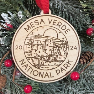 Ornamento do Parque Nacional Mesa Verde | Ornamento do Parque dos EUA | Natal 2025 | Ornamento de Viagem de Aventura | Lembrança do Parque Nacional