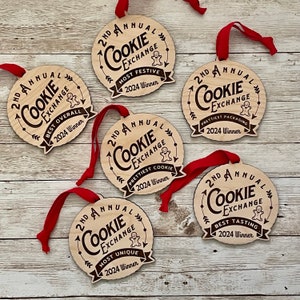 Annual Cookie Exchange Party Favor | 2025 Cookie Swap Party Favor | Annual Cookie Exchange Ornament Prize | Cookie Exchange Favor
