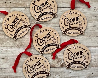 Annual Cookie Exchange Party Favor | 2025 Cookie Swap Party Favor | Annual Cookie Exchange Ornament Prize | Cookie Exchange Favor