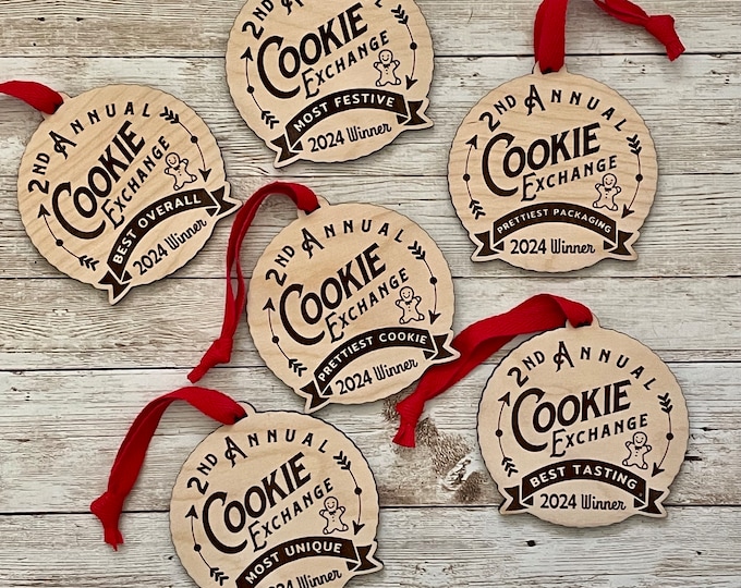 Annual Cookie Exchange Party Favor | 2025 Cookie Swap Party Favor | Annual Cookie Exchange Ornament Prize | Cookie Exchange Favor