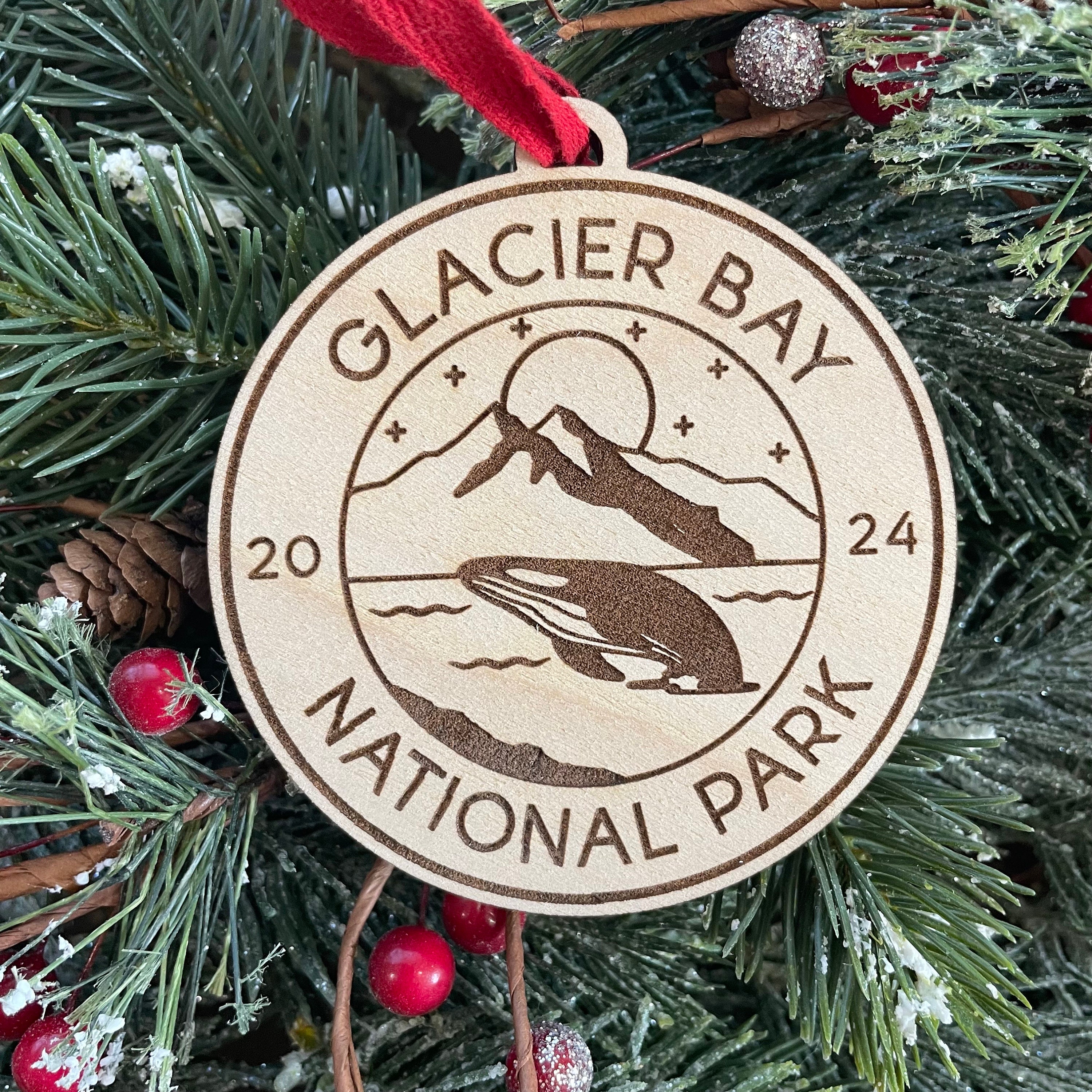 Glacier Bay National Park Ornament | US Park Ornament | Christmas 2025 | Adventure Travel Ornament | National Park Souvenir
