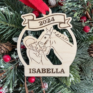 Show Horse Equestrian 2025 Horse-riding Christmas Ornament | Personalized Horserider Ornament  | 2025 Christmas