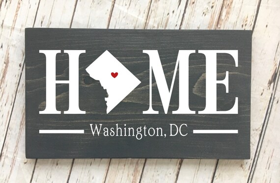 Washington DC Home Sign 2 Sizes Available District of - Etsy