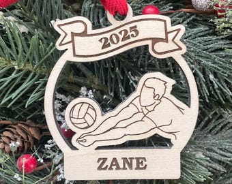 Volleyball Boy 2025 Ornament | Volleyball Player Christmas Ornament | Personalized Ornament  | 2025 Christmas