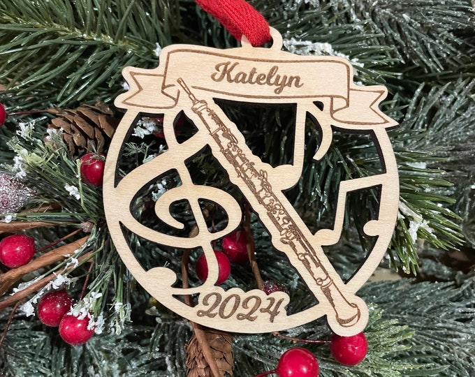 Oboe 2025 Christmas Ornament | Personalized Oboe Ornament  | 2025 Christmas