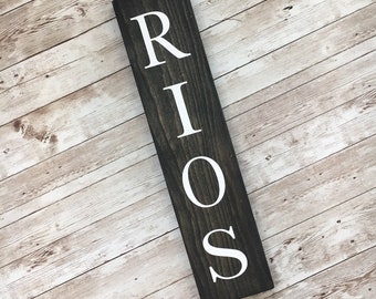 Custom Vertical Word Sign | Custom gallery wall sign | Housewarming Gift Idea | Thin Vertical Sign | Vertical Name Sign