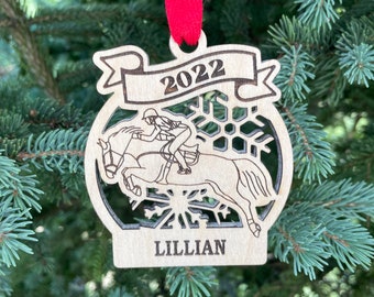 Horseback Girl Rider 2024 Horse-riding Christmas Ornament | Personalized Horserider Ornament  | 2024 Christmas