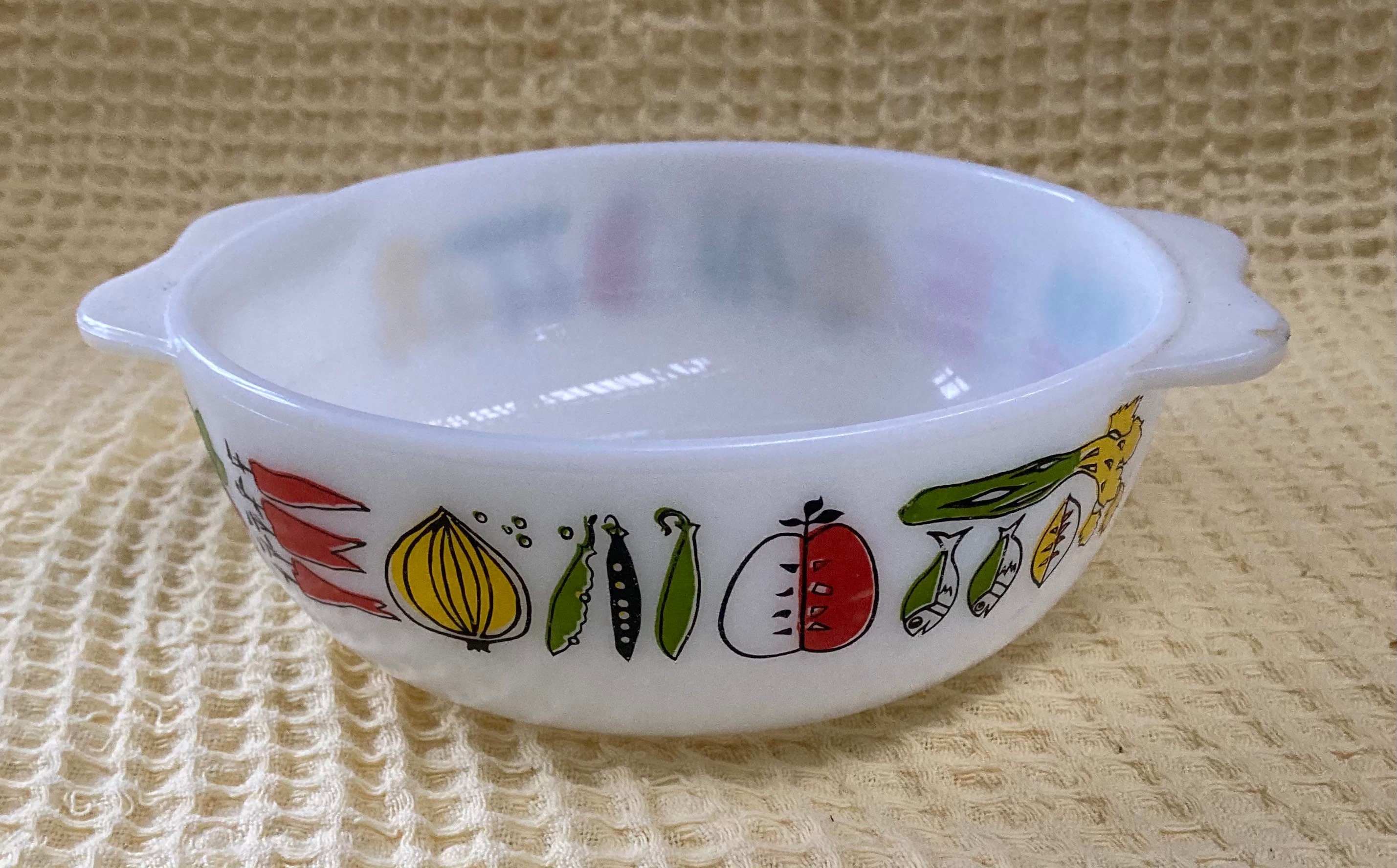 Vintage Pyrex JAJ Harvest Vegetables round Casserole serving Etsy