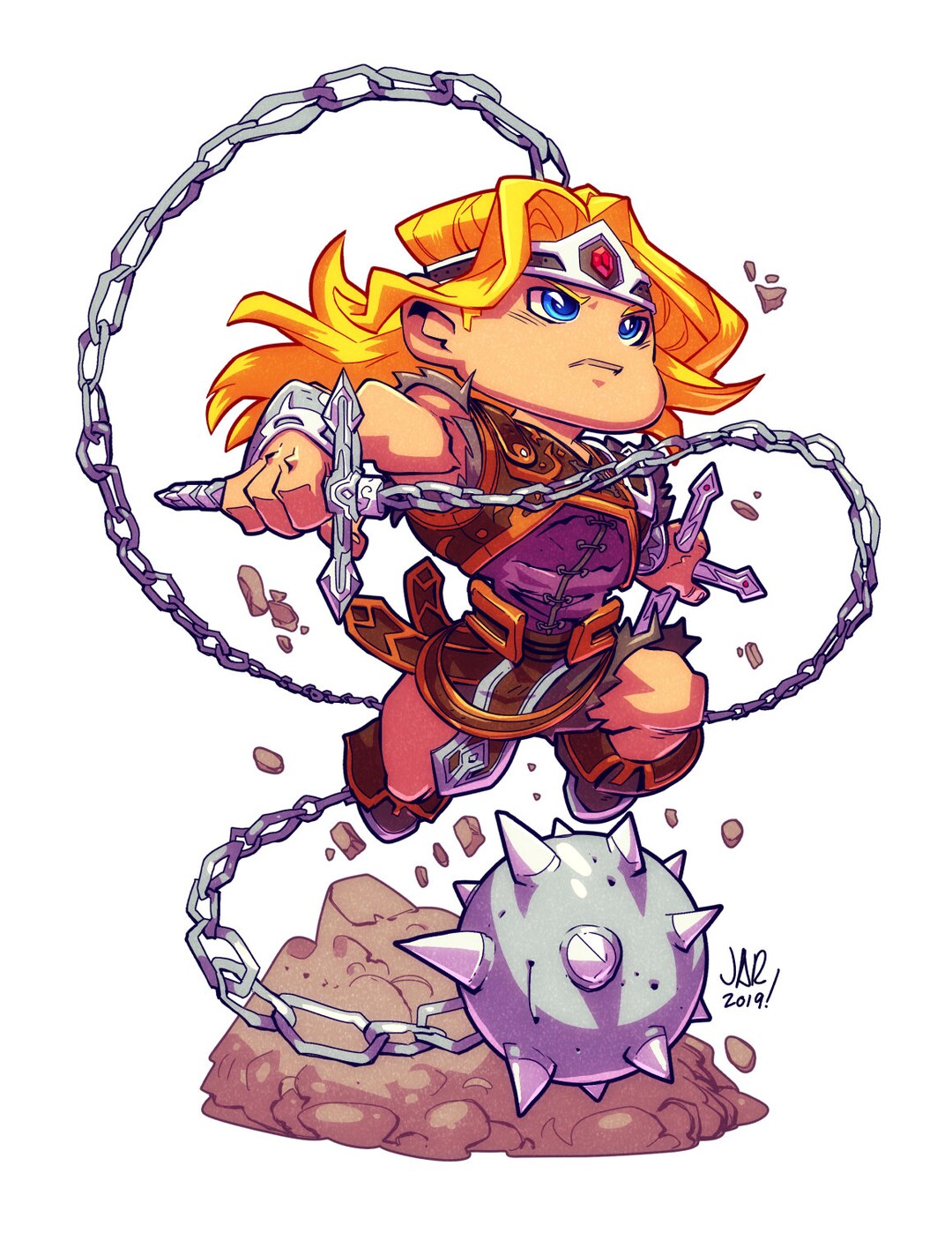 Chibi Simon Belmont 8.5x11