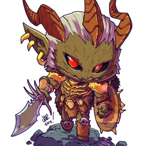 GLOOMHAVEN Brute Chibi 8,5x11&quot; Estampa