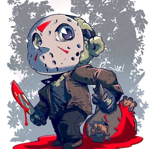 Chibi Jason Voorhees 8.5x11" Print