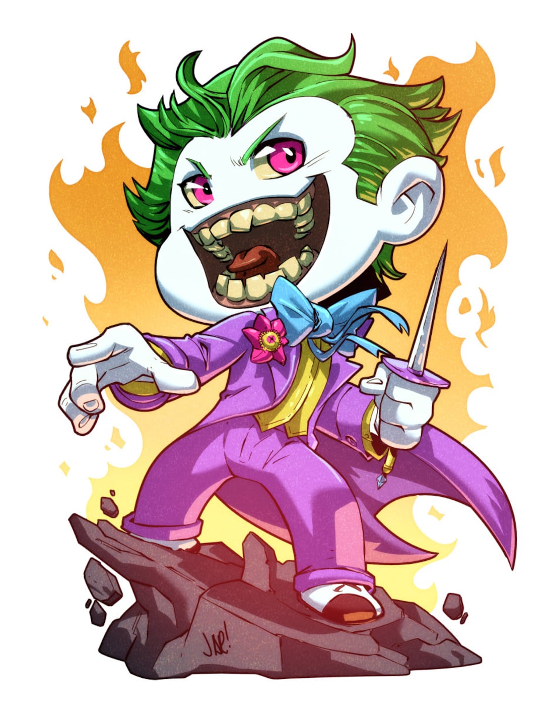 Joker Chibi 8.5x11 Print - Etsy