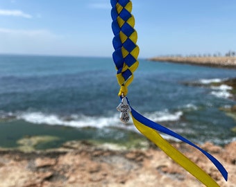 Ukraine wristband, Charity friendship bracelets, Stand with Ukraine, Ukrainian flag wrist corsage, Ukraine bracelet, Charity for Ukraine