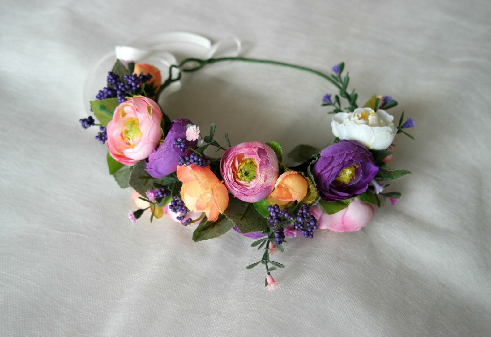 Summer Floral Crown Festival Crown Flower Head Crown | Etsy