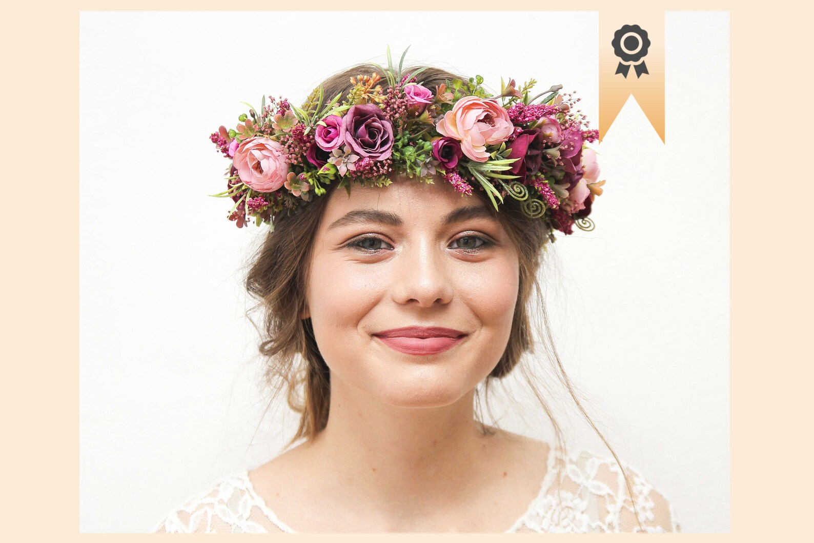 Purple Flower Crown Boho Floral Crown Lilac Flower Crown Etsy