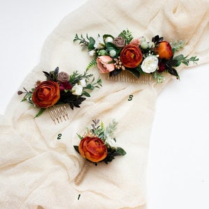 burnt orange headpiece